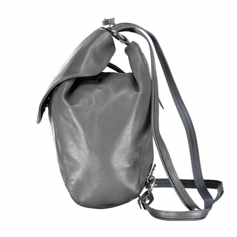Rucksack Savage Grau, Farbe: grau, Marke: Hausfelder Manufaktur, Abmessungen in cm: 20x27x11, Bild 3 von 11