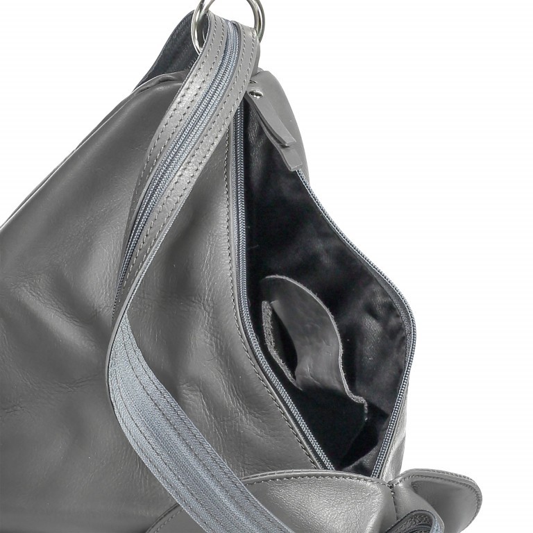 Rucksack Savage Grau, Farbe: grau, Marke: Hausfelder Manufaktur, Abmessungen in cm: 20x27x11, Bild 5 von 11