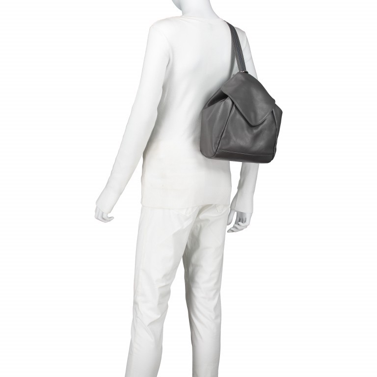 Rucksack Savage Grau, Farbe: grau, Marke: Hausfelder Manufaktur, Abmessungen in cm: 20x27x11, Bild 10 von 11
