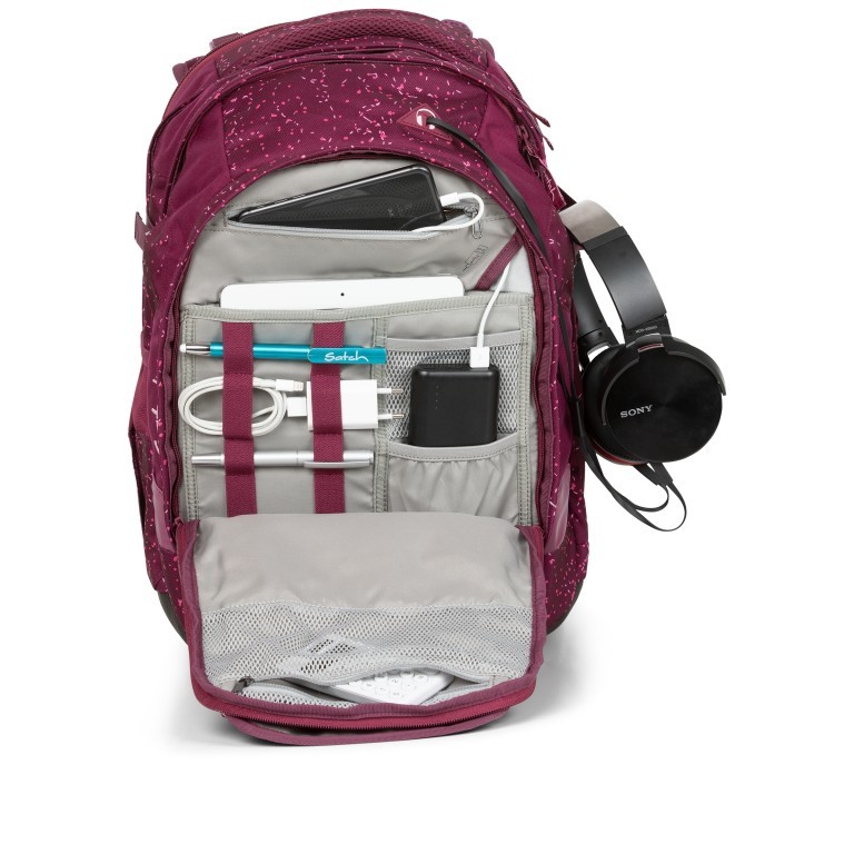 Rucksack Pack Flieder Karo Berry Carry, Farbe: flieder/lila, Marke: Satch, EAN: 4057081023622, Abmessungen in cm: 30x45x22, Bild 13 von 17