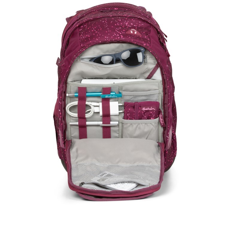 Rucksack Pack Flieder Karo Berry Carry, Farbe: flieder/lila, Marke: Satch, EAN: 4057081023622, Abmessungen in cm: 30x45x22, Bild 14 von 17