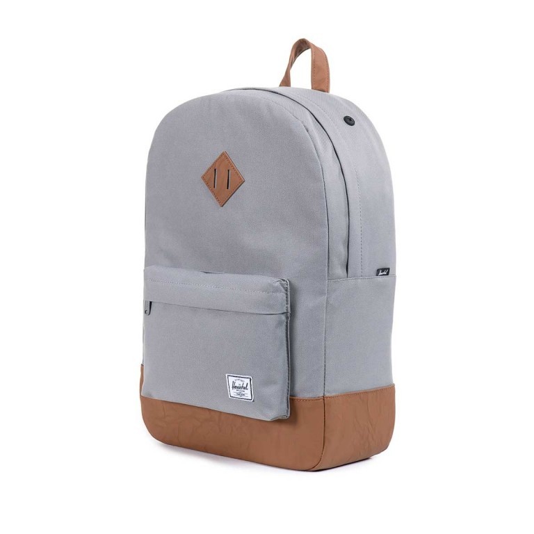 Rucksack Heritage Volumen 19 Liter Grey Tan Synthetic Leather, Farbe: grau, Marke: Herschel, EAN: 0828432010356, Abmessungen in cm: 31x45x12, Bild 2 von 5