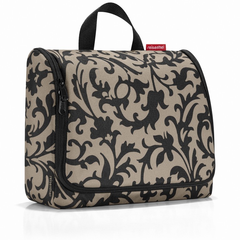 Kulturbeutel Toiletbag XL zum Aufhängen Taupe Baroque, Farbe: taupe/khaki, Marke: Reisenthel, EAN: 4012013571756, Abmessungen in cm: 28x25x10, Bild 1 von 3