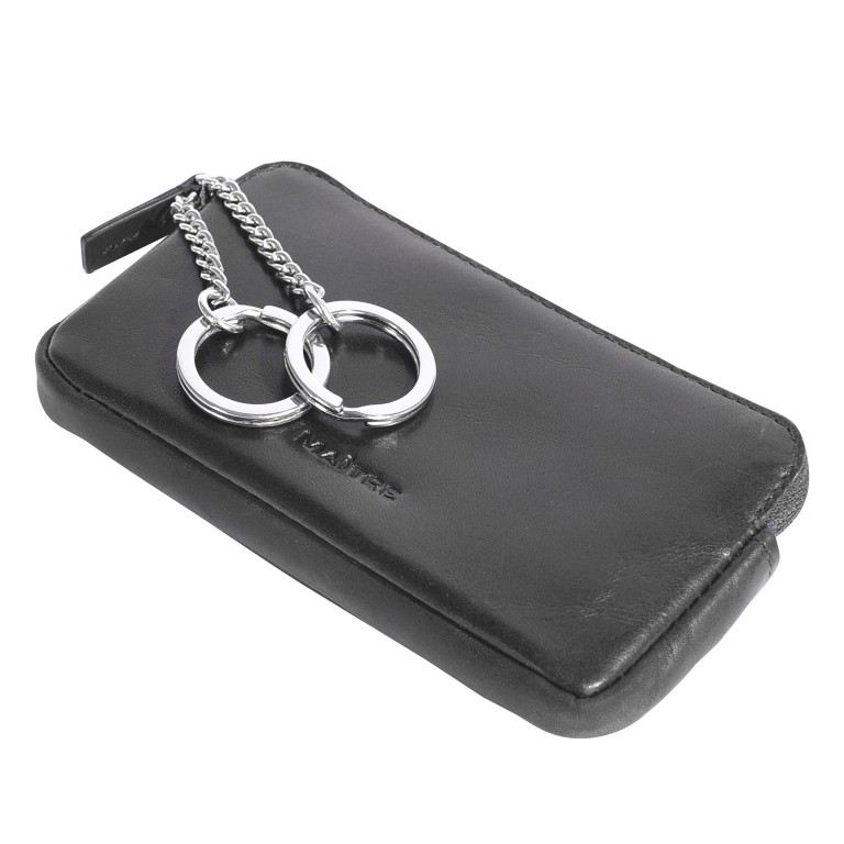 Schlüsseletui Birkheim Sigwulf mit RFID-Schutz, Farbe: schwarz, braun, Marke: Maitre, Abmessungen in cm: 12x7.5x1, Bild 4 von 5