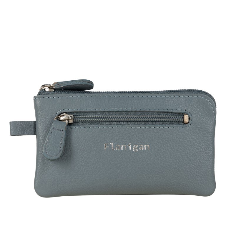 Schlüsseletui Luise 458, Farbe: schwarz, blau/petrol, taupe/khaki, grün/oliv, rosa/pink, orange, beige, Marke: Flanigan, Abmessungen in cm: 12x7x0.8, Bild 1 von 4