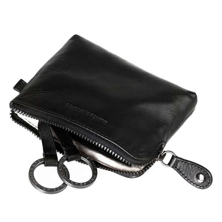 Schlüsseletui Bohemian Vibes Physalis, Farbe: schwarz, beige, Marke: Aunts & Uncles, Abmessungen in cm: 12x8.5x2, Bild 5 von 5