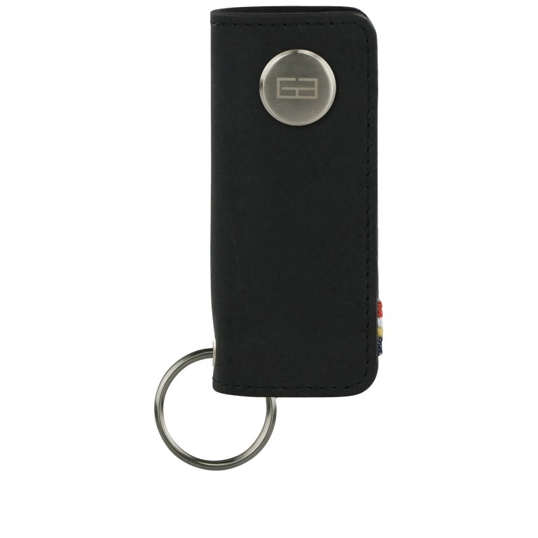 Schlüsselanhänger / Schlüsseletui Lusso Key Holder, Farbe: schwarz, braun, cognac, Marke: Garzini, Abmessungen in cm: 4x8.5x1.8, Bild 1 von 7