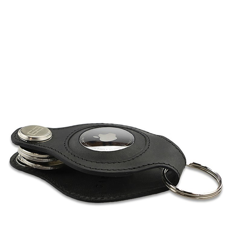Schlüsselanhänger Lusso AirTag Key Holder, Farbe: schwarz, braun, cognac, Marke: Garzini, Abmessungen in cm: 5x8.5x2, Bild 5 von 5