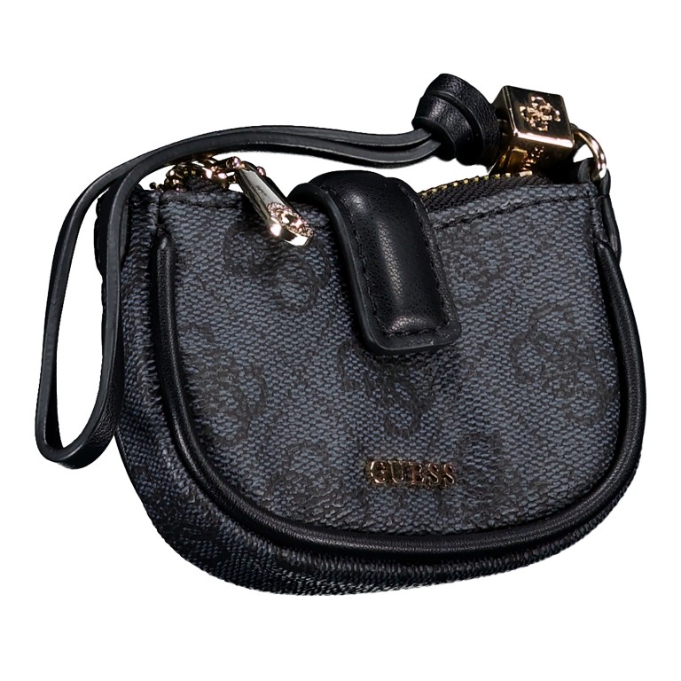 Schlüsseletui / Geldbörse Noelle II 4G-Logo, Farbe: anthrazit, braun, Marke: Guess, Abmessungen in cm: 9.5x6.5x2, Bild 2 von 4