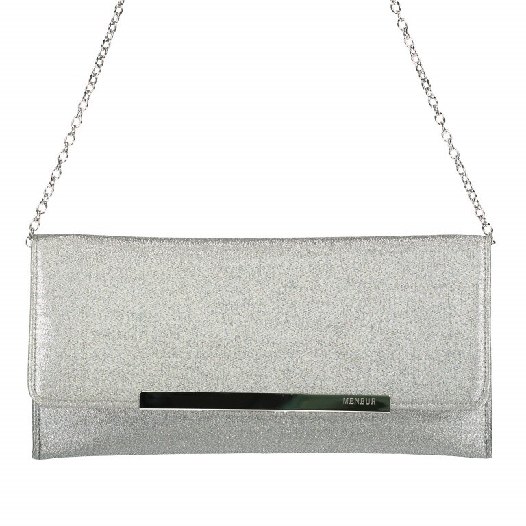 Umhängetasche / Clutch Silber, Farbe: metallic, Marke: Menbur, EAN: 8434908599649, Abmessungen in cm: 30.5x14.5x0.1, Bild 1 von 5