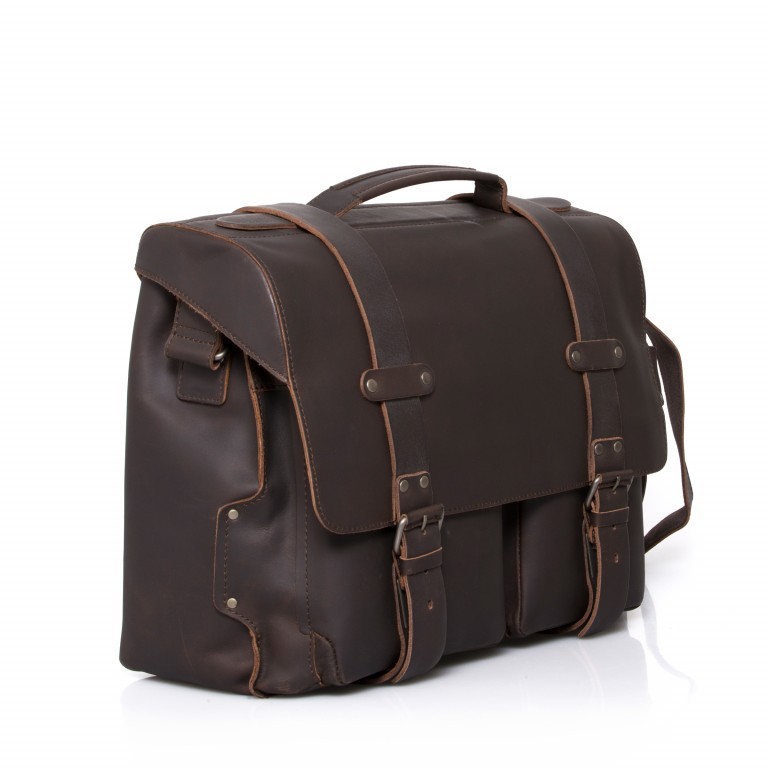 Aktentasche Hunter Clark Vintage Brown, Farbe: braun, Marke: Aunts & Uncles, EAN: 4250394922822, Abmessungen in cm: 41x32x16, Bild 2 von 4