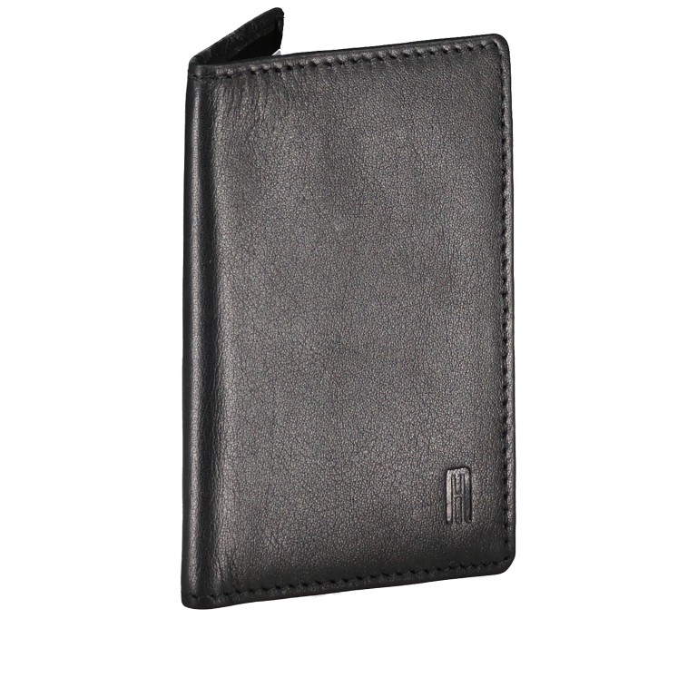 Karten-/Ausweisetui Nappa mit RFID-Schutz, Farbe: schwarz, braun, rot/weinrot, Marke: Hausfelder Manufaktur, Abmessungen in cm: 7x10.2x1, Bild 2 von 4