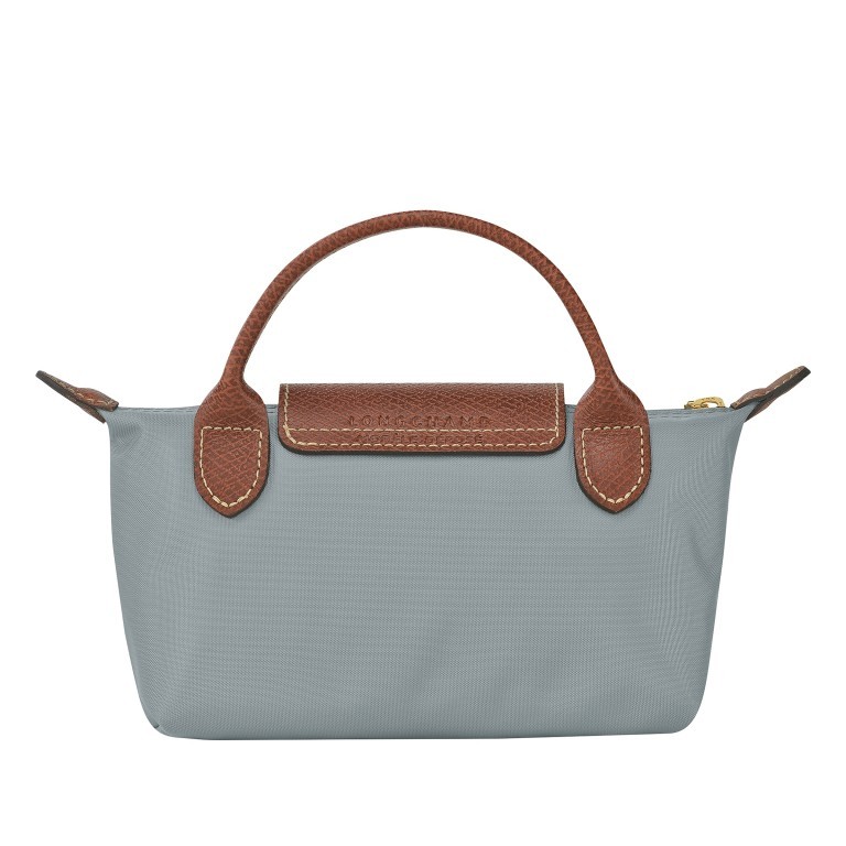 Kosmetiktasche Le Pliage Pochette, Farbe: grau, blau/petrol, braun, grün/oliv, rot/weinrot, rosa/pink, orange, beige, Marke: Longchamp, Abmessungen in cm: 17x10x5.5, Bild 3 von 5