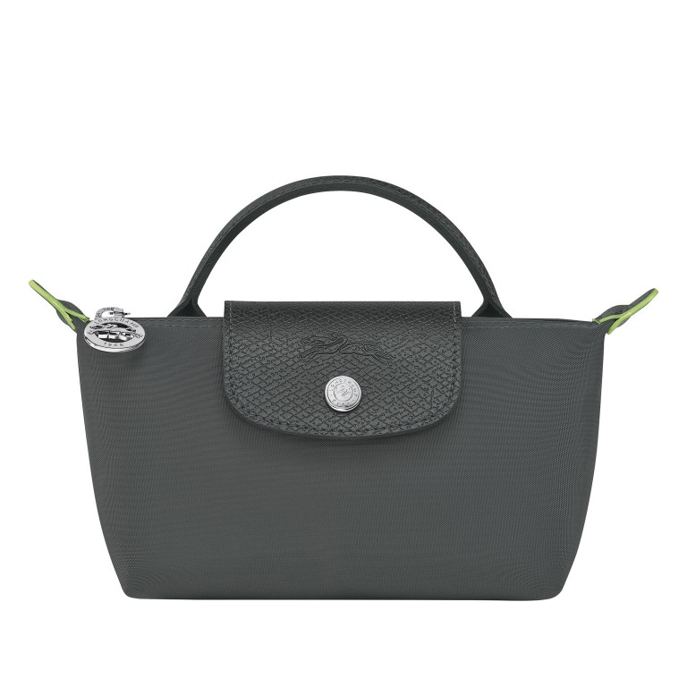 Kosmetiktasche Le Pliage Green Pochette, Farbe: schwarz, anthrazit, blau/petrol, braun, taupe/khaki, grün/oliv, rot/weinrot, flieder/lila, rosa/pink, Marke: Longchamp, Abmessungen in cm: 17x10x5.5, Bild 1 von 6