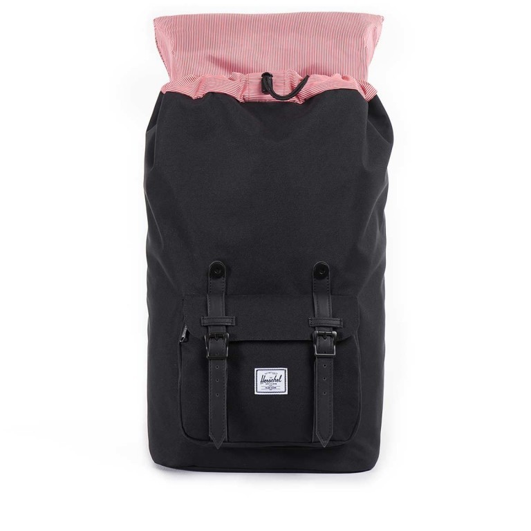 Rucksack Little America einfarbig Volumen 23 Liter Black, Farbe: schwarz, Marke: Herschel, EAN: 0828432043408, Abmessungen in cm: 28.56x49.9x17.78, Bild 4 von 5