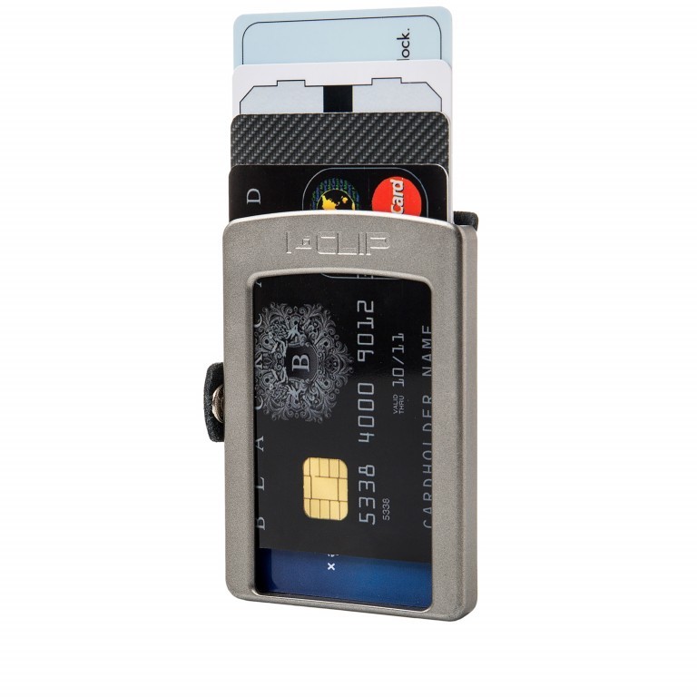 Wallet Pure Schwarz, Farbe: schwarz, Marke: I-Clip, EAN: 4260169243618, Abmessungen in cm: 9x7x1.7, Bild 3 von 4