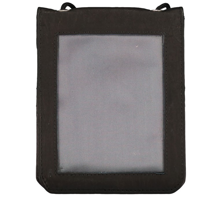 Brustbeutel Schwarz, Farbe: schwarz, Marke: Hausfelder Manufaktur, EAN: 4039584251504, Abmessungen in cm: 10.5x13x1, Bild 3 von 4