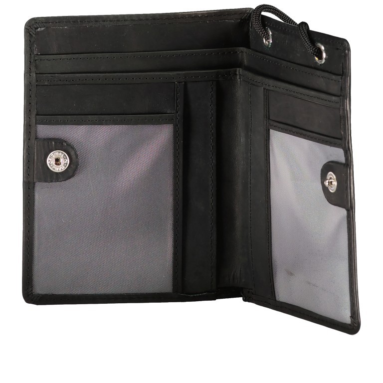 Brustbeutel Schwarz, Farbe: schwarz, Marke: Hausfelder Manufaktur, EAN: 4039584251511, Abmessungen in cm: 10.3x12.2x0.7, Bild 4 von 4