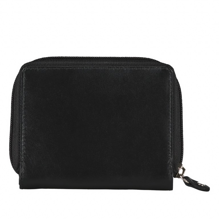 Geldbörse Elegance Schwarz, Farbe: schwarz, Marke: Hausfelder Manufaktur, EAN: 4039584250071, Abmessungen in cm: 12x10x3, Bild 3 von 5