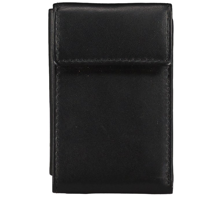 Geldbörse Elegance Schwarz, Farbe: schwarz, Marke: Hausfelder Manufaktur, EAN: 4039584250040, Abmessungen in cm: 8.4x5.5x1.5, Bild 3 von 4