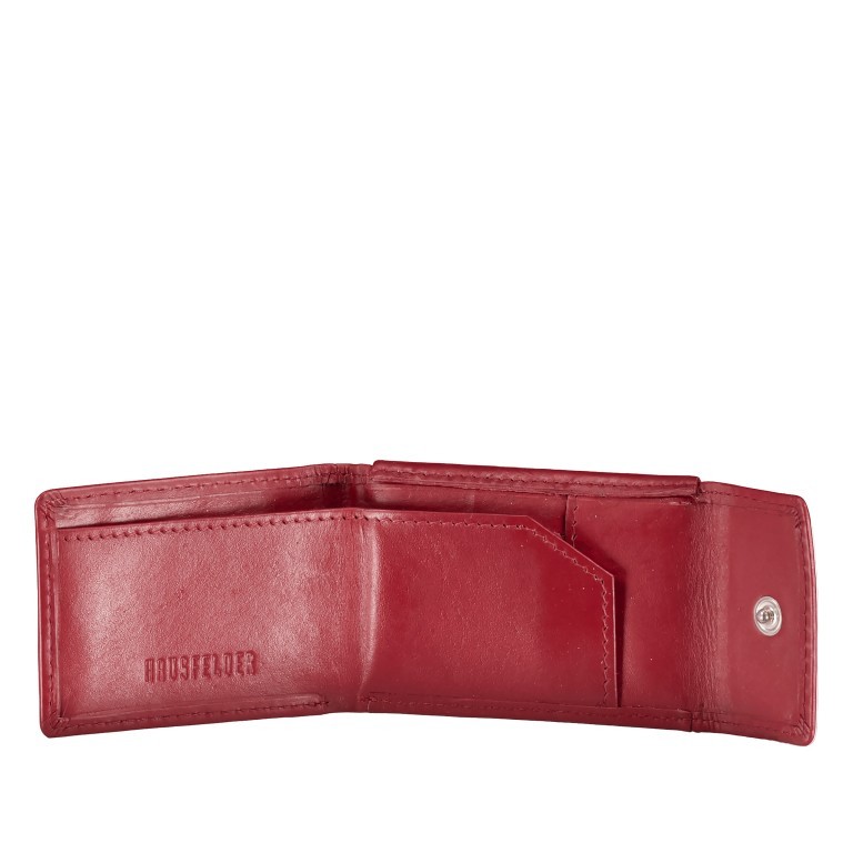 Geldbörse Elegance Rot, Farbe: rot/weinrot, Marke: Hausfelder Manufaktur, EAN: 4039584003691, Abmessungen in cm: 8.4x5.5x1.5, Bild 4 von 4