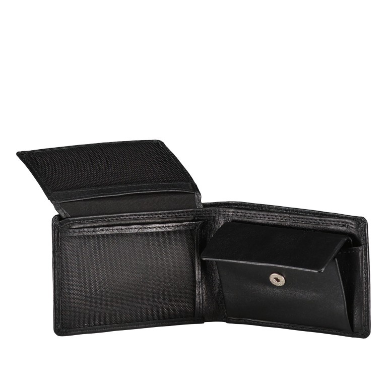 Geldbörse Elegance Schwarz, Farbe: schwarz, Marke: Hausfelder Manufaktur, EAN: 4039584250019, Abmessungen in cm: 10x6.5x2, Bild 5 von 5