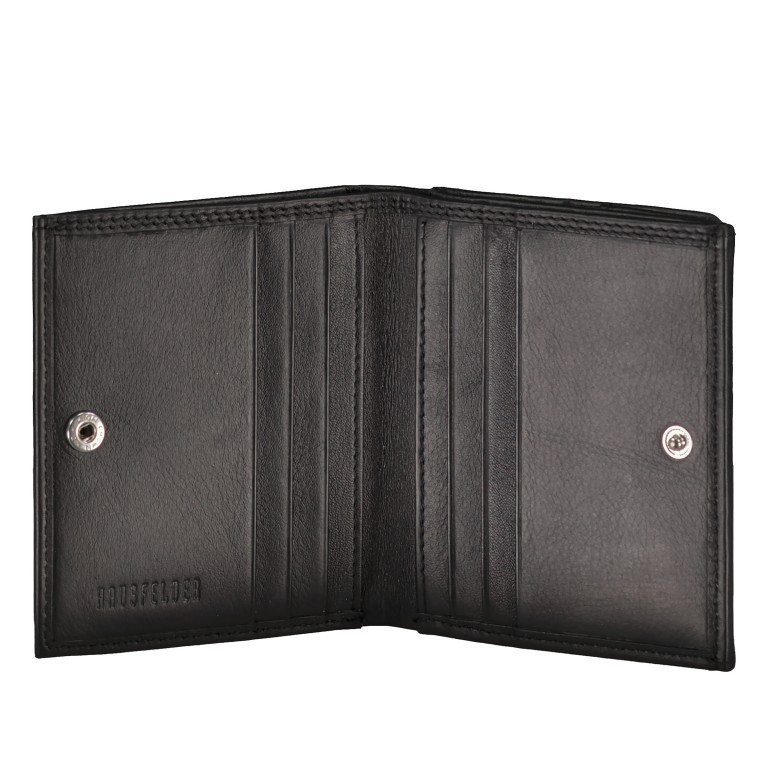 Kastenbörse Elegance Schwarz, Farbe: schwarz, Marke: Hausfelder Manufaktur, EAN: 4039584250064, Abmessungen in cm: 10x9x2, Bild 4 von 5