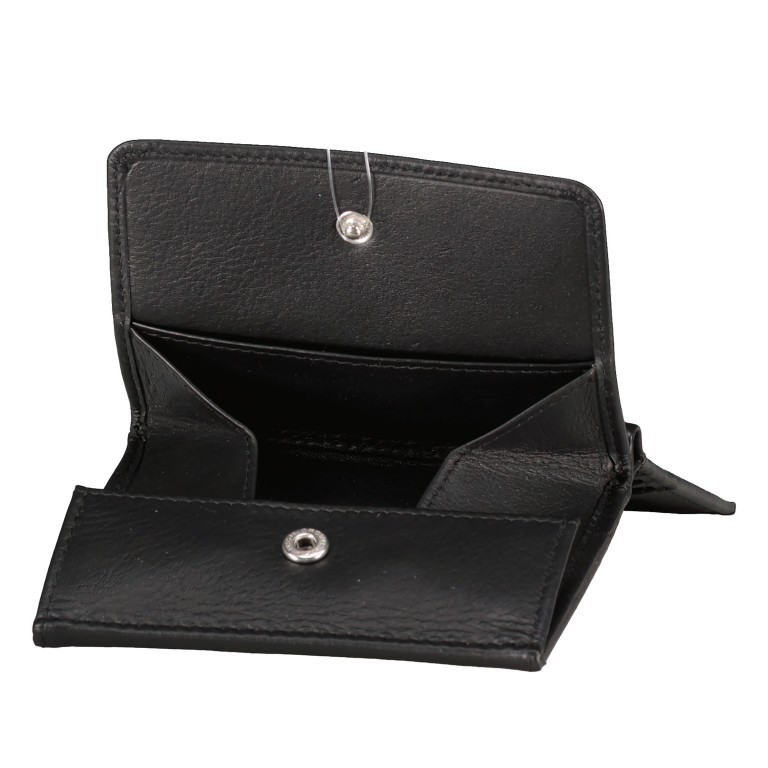 Kastenbörse Elegance Schwarz, Farbe: schwarz, Marke: Hausfelder Manufaktur, EAN: 4039584250064, Abmessungen in cm: 10x9x2, Bild 5 von 5