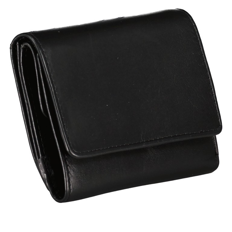 Geldbörse Elegance Schwarz, Farbe: schwarz, Marke: Hausfelder Manufaktur, EAN: 4039584250057, Abmessungen in cm: 11.5x8.5x2, Bild 2 von 5
