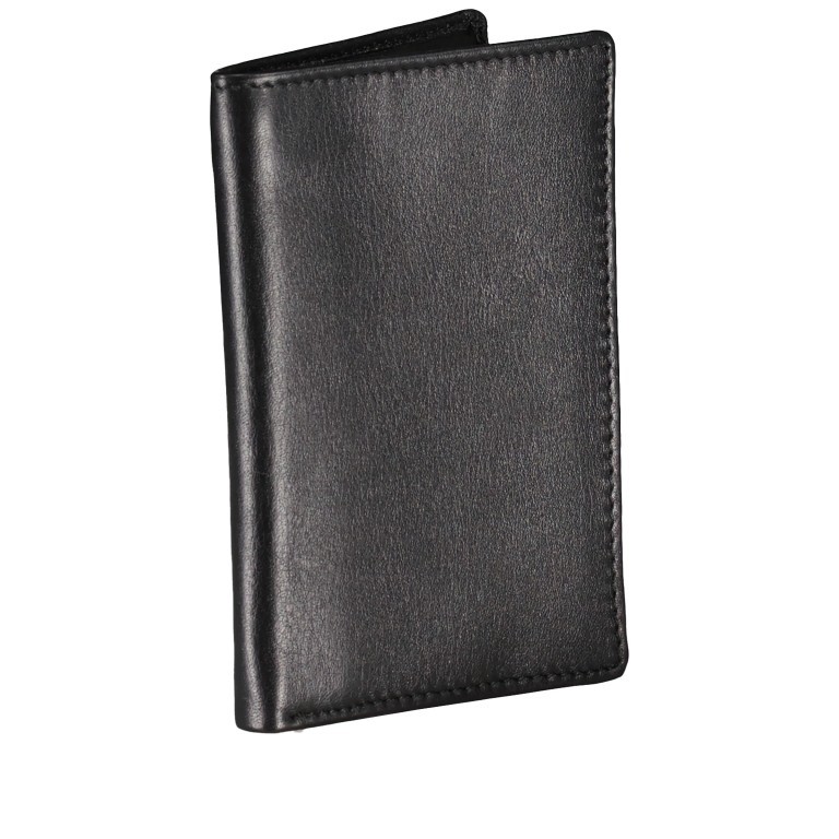 Kartenetui Elegance Schwarz, Farbe: schwarz, Marke: Hausfelder Manufaktur, EAN: 4039584250002, Abmessungen in cm: 8x11x1, Bild 2 von 4