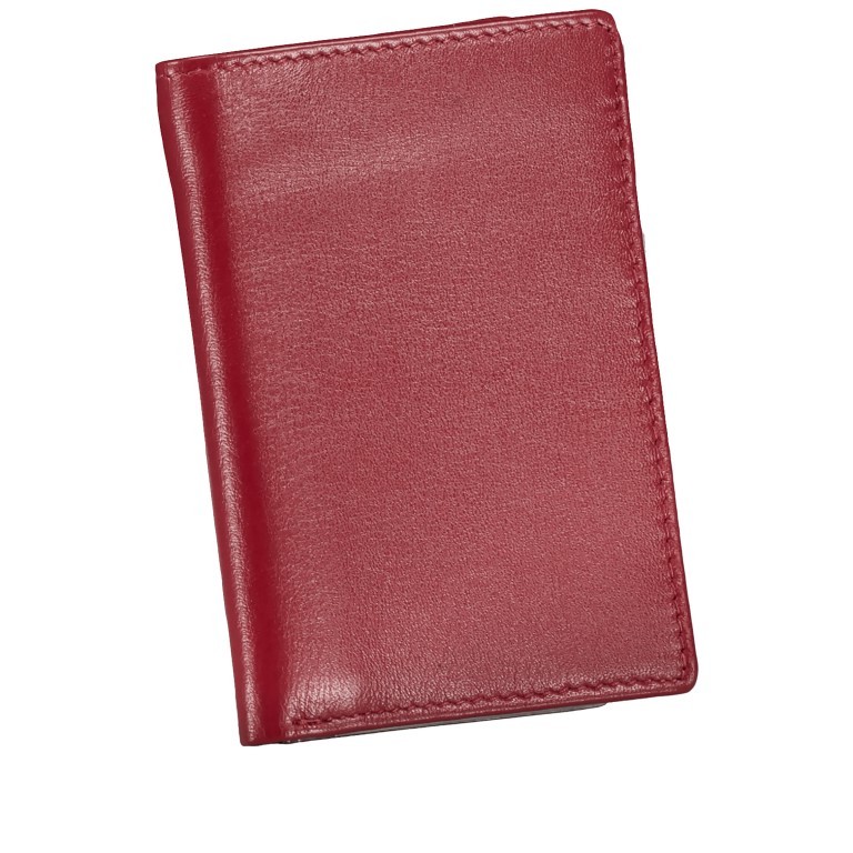 Kartenetui Elegance Rot, Farbe: rot/weinrot, Marke: Hausfelder Manufaktur, EAN: 4039584003714, Abmessungen in cm: 8x11x1, Bild 2 von 4