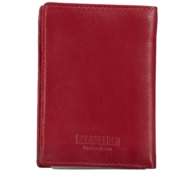 Kartenetui Elegance Rot, Farbe: rot/weinrot, Marke: Hausfelder Manufaktur, EAN: 4039584003714, Abmessungen in cm: 8x11x1, Bild 3 von 4