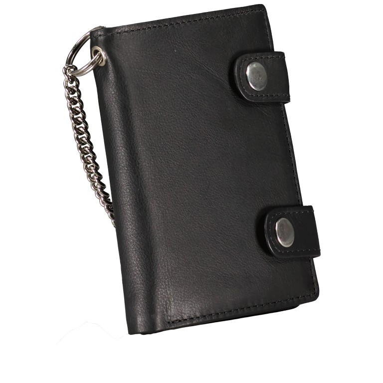 Kettenbörse Schwarz, Farbe: schwarz, Marke: Hausfelder Manufaktur, EAN: 4039584250958, Abmessungen in cm: 9.5x12.5x2, Bild 2 von 5