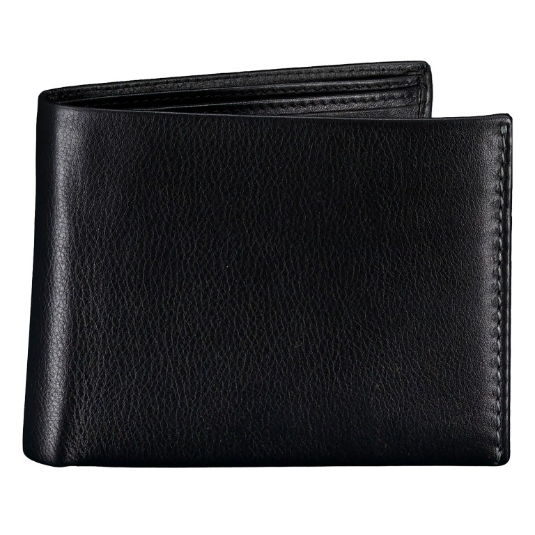Geldbörse Hausfelder Unico Schwarz, Farbe: schwarz, Marke: Hausfelder Manufaktur, EAN: 4039584250507, Abmessungen in cm: 12.2x9.7x2.5, Bild 1 von 4