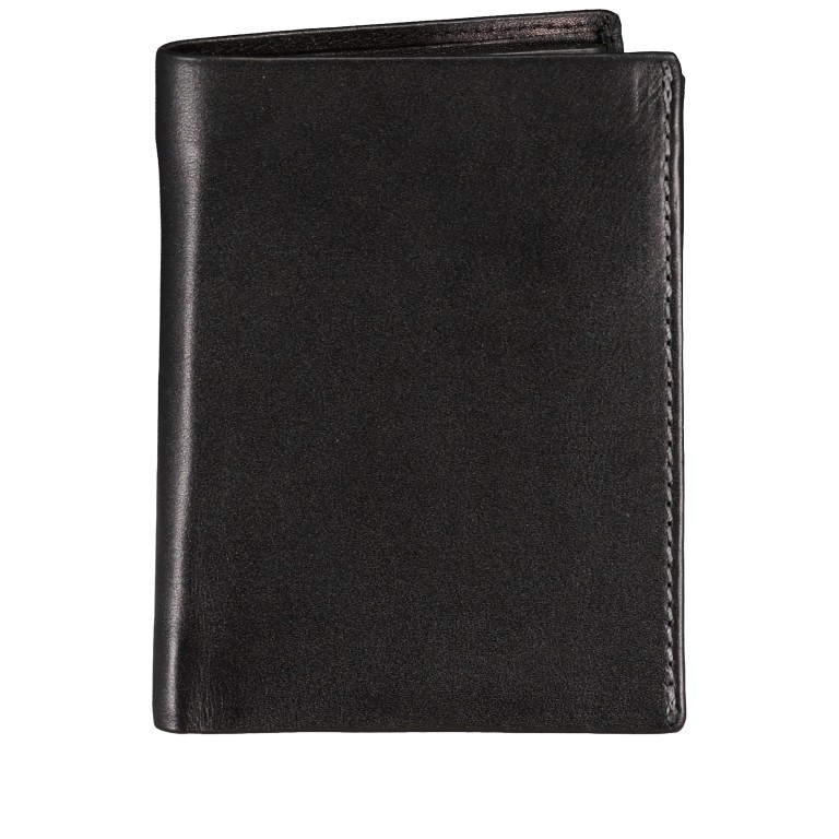 Geldbörse Unico Schwarz, Farbe: schwarz, Marke: Hausfelder Manufaktur, EAN: 4039584250514, Abmessungen in cm: 9.5x12.5x2, Bild 1 von 4