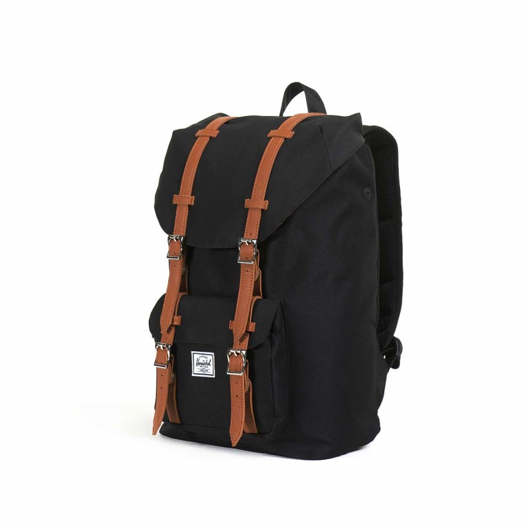 Rucksack Little America Medium Volumen 14 Liter Black, Farbe: schwarz, Marke: Herschel, EAN: 0828432006298, Abmessungen in cm: 28x43x12, Bild 3 von 5