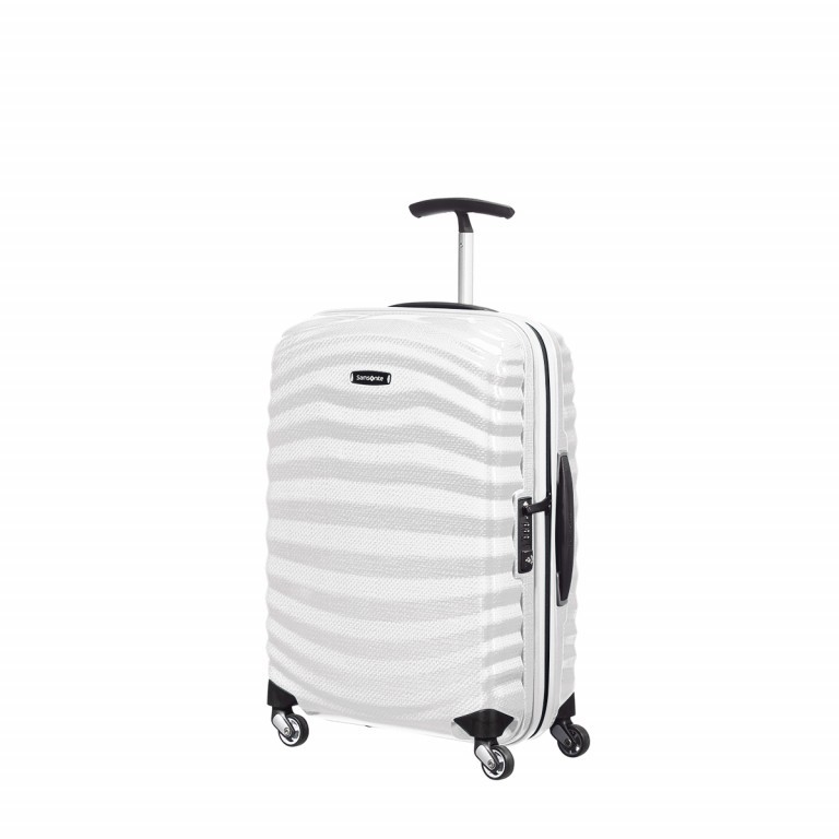 Koffer lite-shock Spinner 55 Off White, Farbe: weiß, Marke: Samsonite, Abmessungen in cm: 40x55x20, Bild 1 von 12