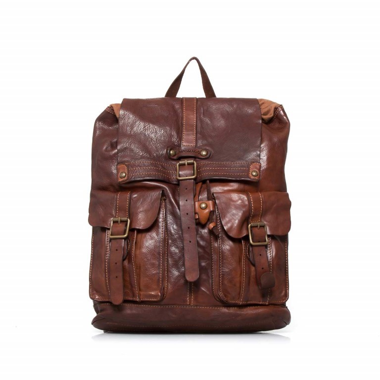 Rucksack C06005-VL 1702 Leder Cognac, Farbe: cognac, Marke: Campomaggi, Abmessungen in cm: 34x42x15, Bild 1 von 7