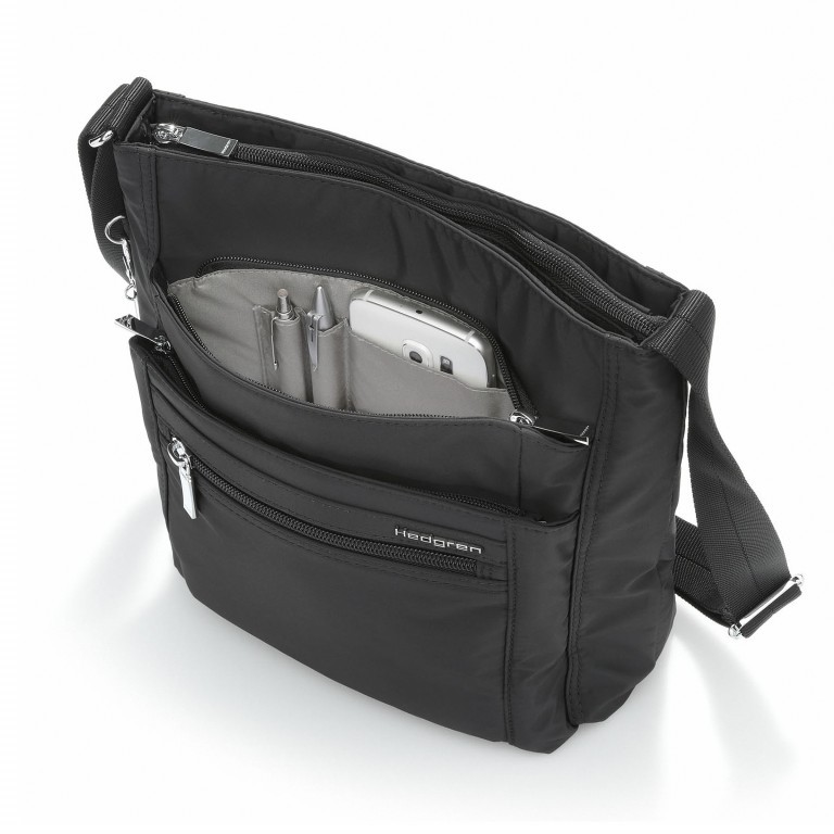 Umhängetasche Inner City Orva HIC-370 Black, Farbe: schwarz, Marke: Hedgren, EAN: 5413507848986, Abmessungen in cm: 25x26x8, Bild 2 von 3