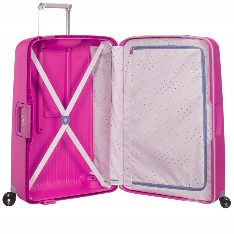 Koffer S´Cure Spinner 75 Fuchsia, Farbe: rosa/pink, Marke: Samsonite, EAN: 5414847590214, Abmessungen in cm: 52x75x31, Bild 3 von 5
