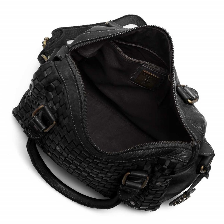 Handtasche Soft-Weaving Fanny B3.4833 Black, Farbe: schwarz, Marke: Harbour 2nd, Abmessungen in cm: 30x25x10, Bild 3 von 3
