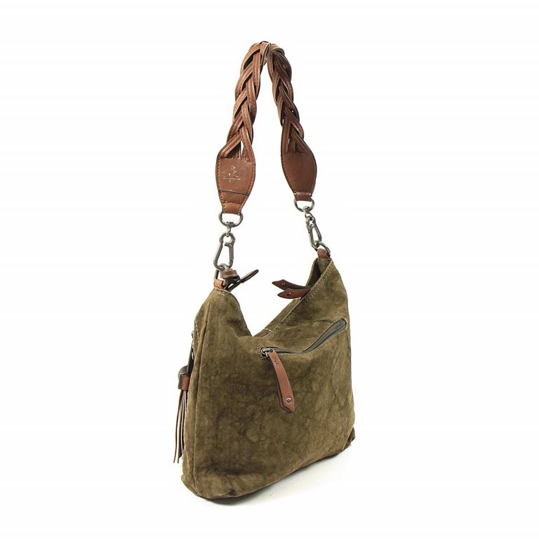 Beuteltasche Nelly 10125 Canvas Khaki, Farbe: taupe/khaki, Marke: Suri Frey, Abmessungen in cm: 27x27x8, Bild 3 von 7