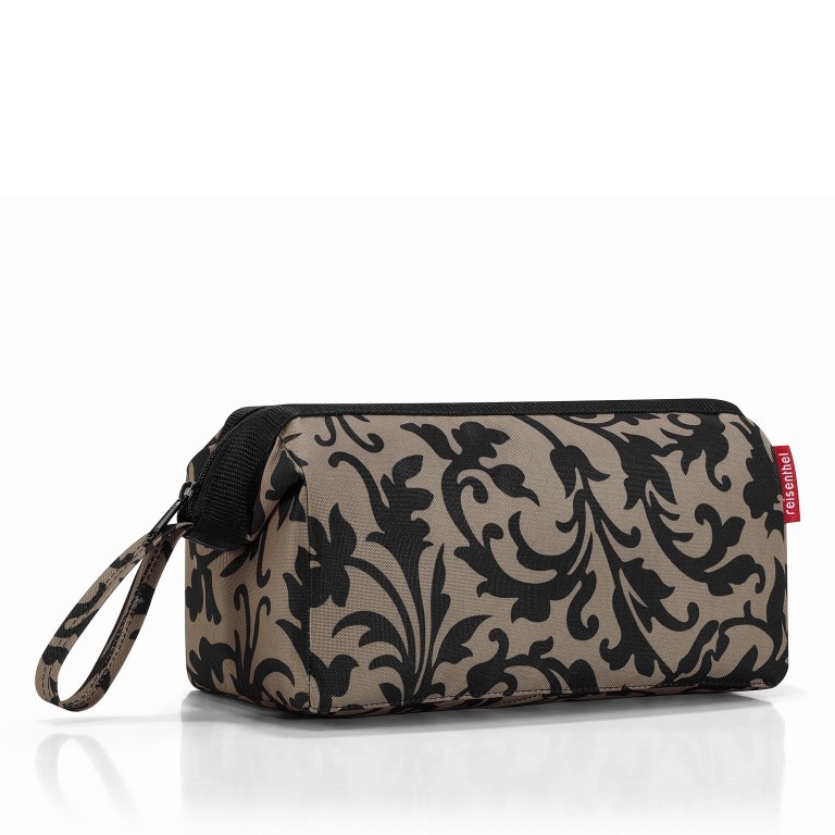 Kulturbeutel Travelcosmetic Taupe Baroque, Farbe: taupe/khaki, Marke: Reisenthel, EAN: 4012013566349, Abmessungen in cm: 26x18x13.5, Bild 1 von 3