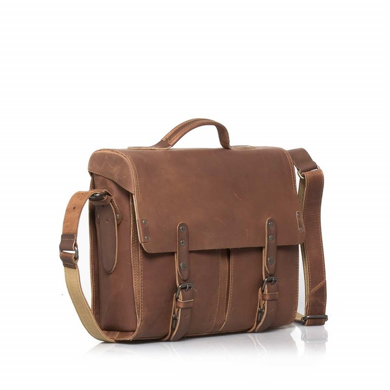 Aktentasche Hunter Theo Vintage Tan, Farbe: cognac, Marke: Aunts & Uncles, EAN: 4250394922389, Abmessungen in cm: 35x27x12, Bild 4 von 4