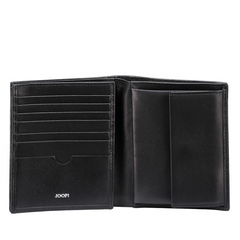 Geldbörse Smooth Midas V16 Black, Farbe: schwarz, Marke: Joop!, EAN: 4053533160563, Abmessungen in cm: 11x12.5x2, Bild 2 von 4