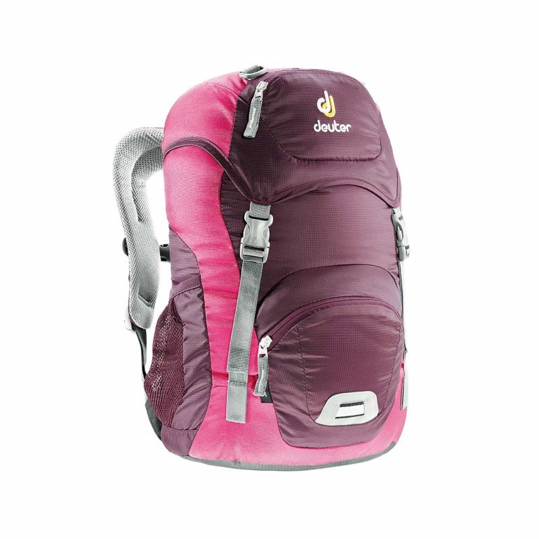 Rucksack Junior Volumen 18 Liter Aubergine Magenta, Farbe: rot/weinrot, Marke: Deuter, Abmessungen in cm: 24x43x19, Bild 1 von 2