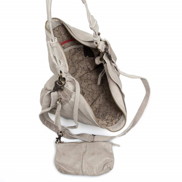 Beuteltasche The Hangout Josephine Silver Cloud, Farbe: grau, metallic, Marke: Aunts & Uncles, Abmessungen in cm: 34x37x8.5, Bild 3 von 4