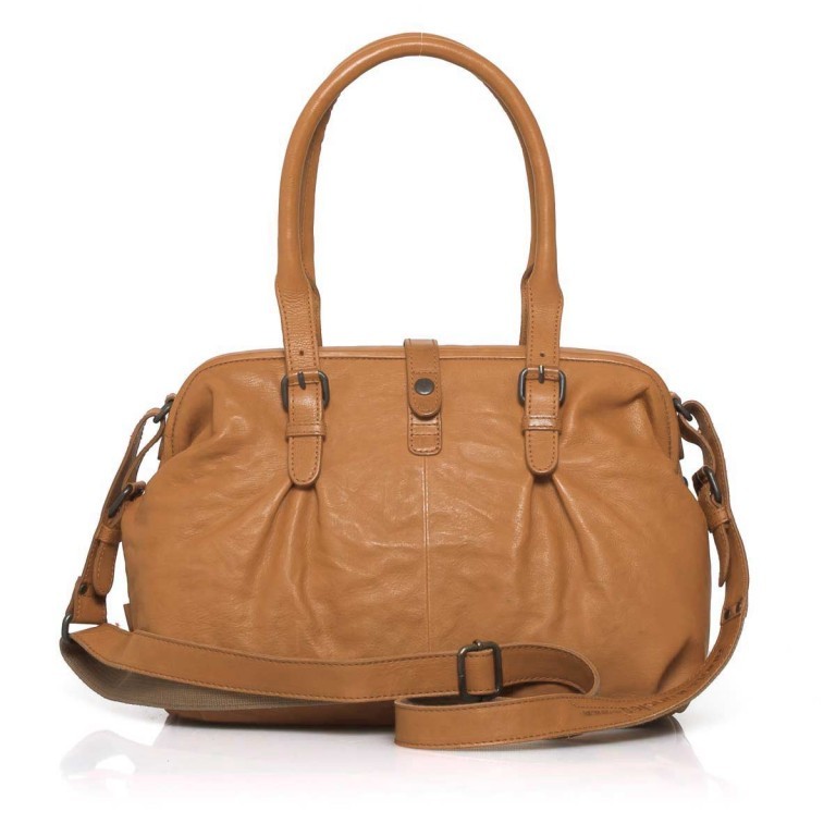 Shopper Grandma's Luxury Club Mrs. Elderberry Pie mit Bügelverschluss Caramel, Farbe: cognac, Marke: Aunts & Uncles, Abmessungen in cm: 35x24x12, Bild 5 von 5