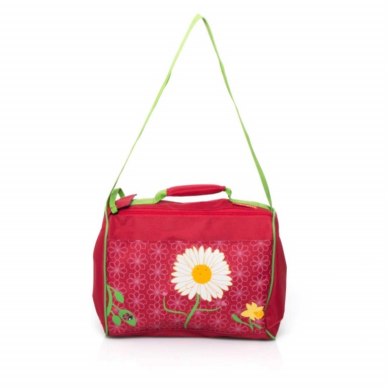 Reisetasche Youngster 32 cm Blume, Farbe: rot/weinrot, Marke: Travelite, Abmessungen in cm: 32x25x18, Bild 1 von 4