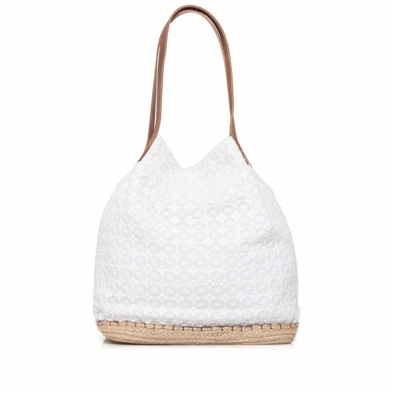 Tasche Cooton Espandrilles Lace, Farbe: weiß, Marke: Anokhi, Abmessungen in cm: 40x35x17, Bild 3 von 4